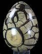 Septarian Dragon Egg Geode - Black Crystals #88332-1